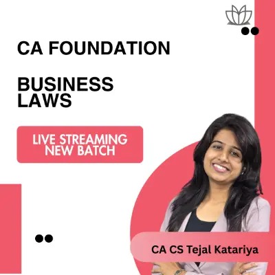 CA Foundation LAW Live Streaming New Batch by A CS…